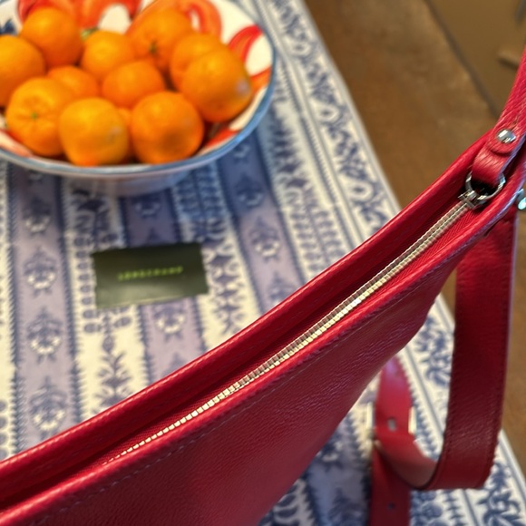 NWOT Longchamp Le Foulonne red leather crossbody bag - Picture 6 of 8